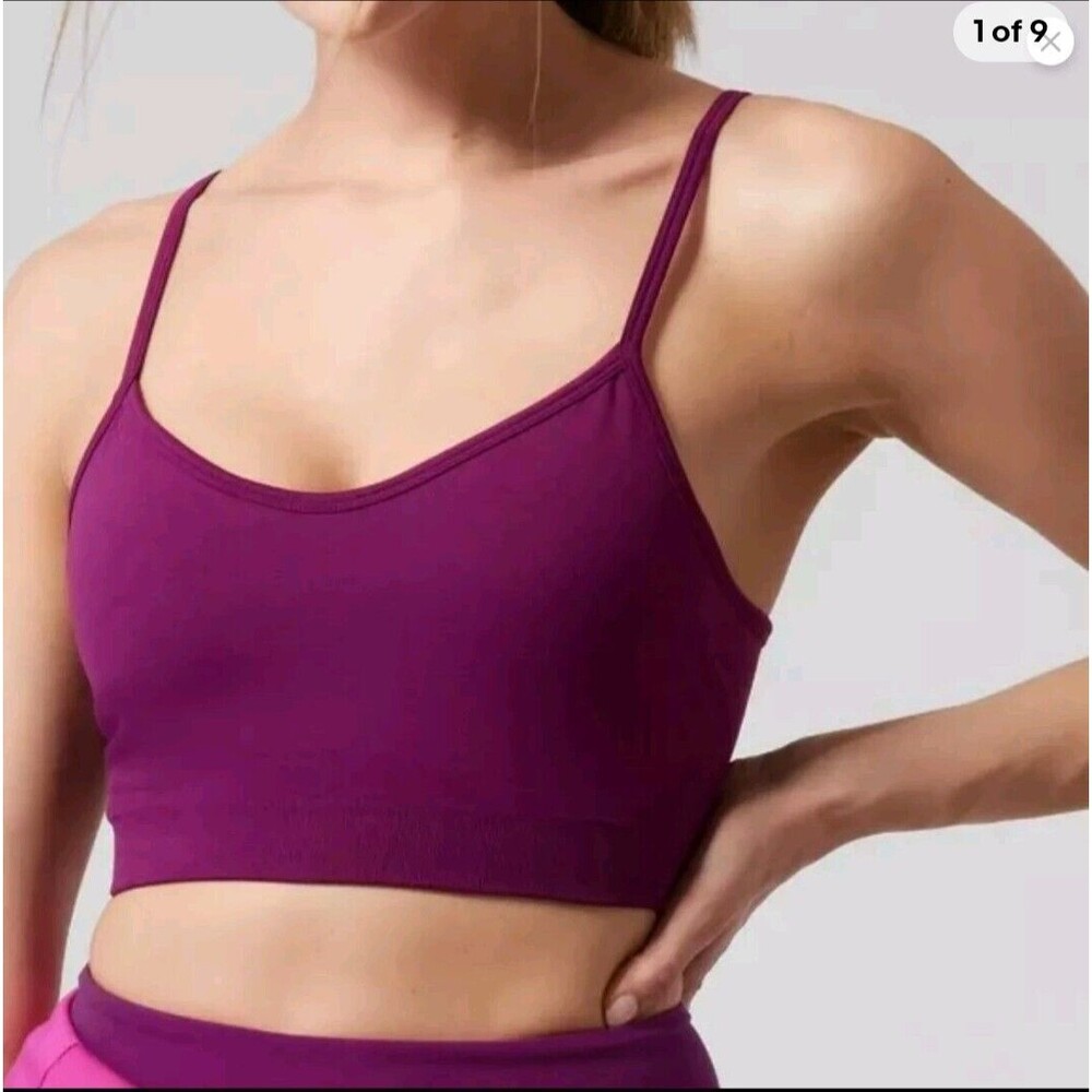 Athleta Renew Bra Size Medium D-DD Exotic Fuchsia Light Impact‎ NWT Yoga Pilates
